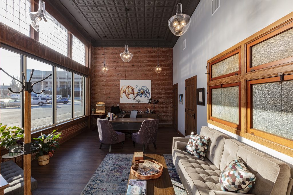Restored interior of the historic Marland Oil Office Building