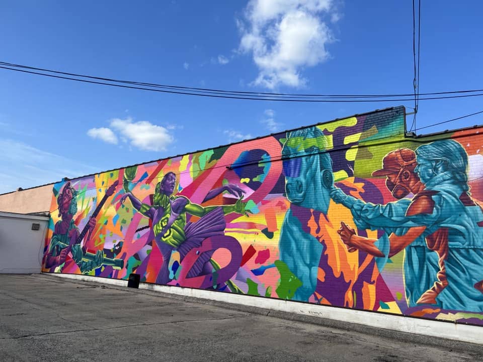 Colorful mural, downtown Ponca City